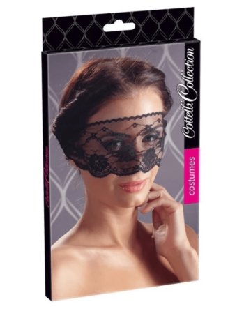 Masque pour les yeux en dentelle noire avec lien à nouer - Cottelli