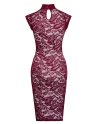 Robe moulante en dentelle rouge bordeaux - Cottelli