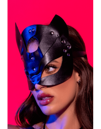 Masque félin en faux cuir - Mapalé