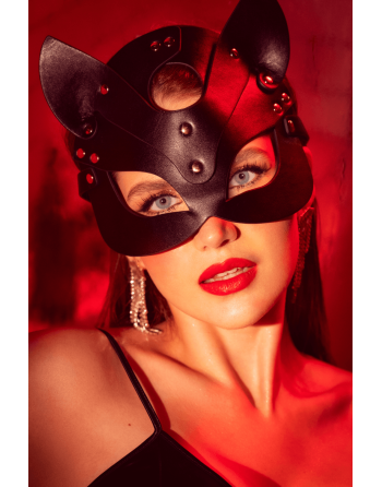 Masque félin en faux cuir - Mapalé