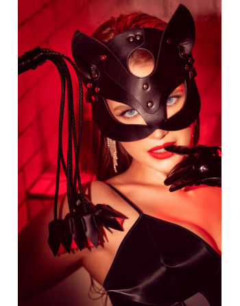 Masque félin en faux cuir - Mapalé
