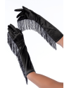Une paire de gants noirs avec franges - Mapalé