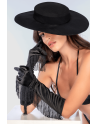 Une paire de gants noirs avec franges - Mapalé