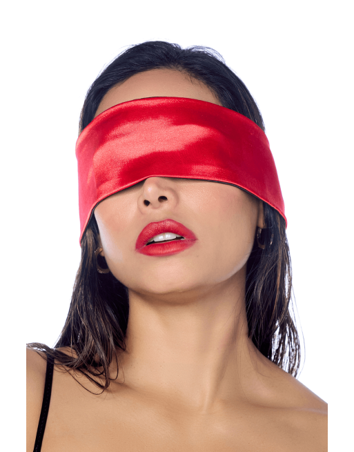 Accessoire coquin en satin réversible noir  rouge 