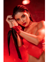 Accessoire coquin en satin réversible noir  rouge 
