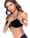 Bikini Bandeau Noir avec Anneau Central 