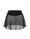 Mini jupe noire en résille transparente Stella