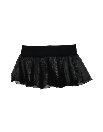Mini jupe noire en résille transparente Stella