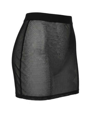 Jupe noire en résille transparente Maya