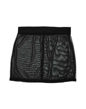 Jupe noire en résille transparente Maya