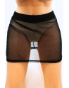 Jupe noire en résille transparente Maya
