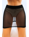 Jupe noire en résille transparente Maya