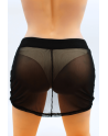 Jupe noire en résille transparente Maya