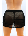 Jupe noire en résille transparente Maya