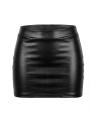 Jupe noire en simili cuir mat Sifia