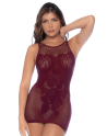Robe en résille couleur cerise 
