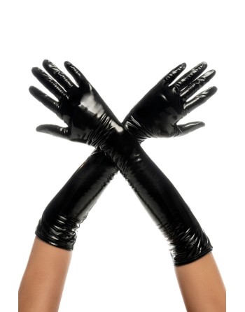 Gants en vinyle noir 