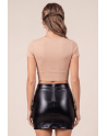 Jupe sexy courte noire wetlook Alessia