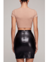 Jupe sexy longue noire wetlook Inaya