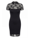 Robe courte col dentelle Athéna