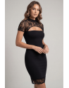 Robe courte col dentelle Athéna