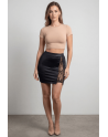 Jupe courte noire Kyra avec zip fonctionnel sur le côté