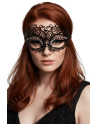 Masque vénitien Giulia rigide noir avec strass
