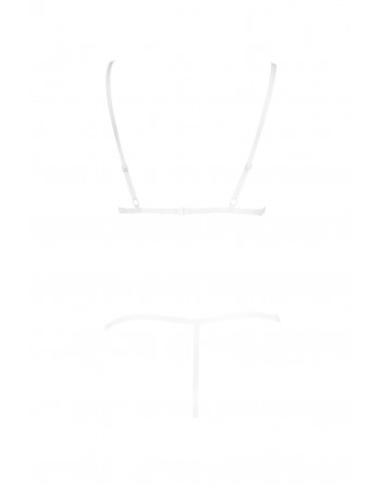 Soutien-gorge dentelle avec bretelles transparente et string - R2213796