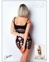 Robe moulante en résille noire - Le Numéro 4 - Collection Robe 