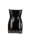 Petit robe aspect cuit Sexy noir avec dentelle 
