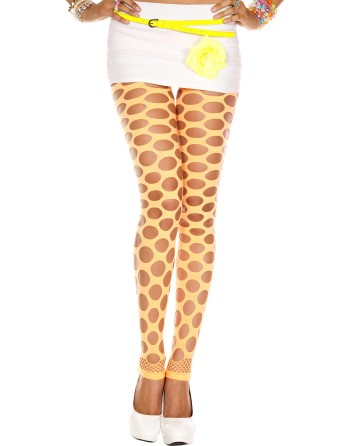 Legging fluo orange à trous 