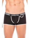 Mini-Pants noir échancré avec zip 