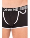 Mini-Pants noir échancré avec zip 