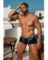 Mini-Pants noir échancré avec zip 