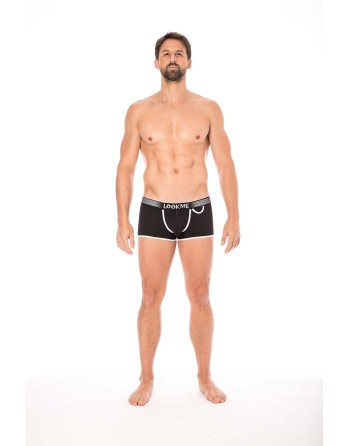 Mini-Pants noir échancré avec zip 
