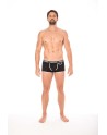 Mini-Pants noir échancré avec zip 