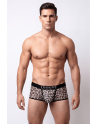 Boxer en résille imprimé léopard gris
