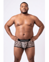 Boxer en résille imprimé léopard gris