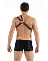 Harnais homme simili cuir double lanières sur épaule 
