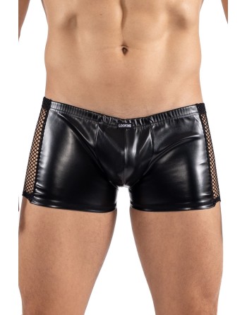 Boxer noir Black Desire en simili cuir 