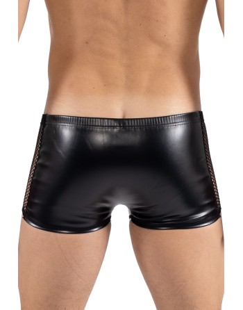 Boxer noir Black Desire en simili cuir 