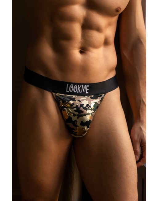 String imprimé camouflage argenté ARMY 
