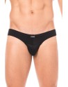 Slip noir rayé opaque et transparent