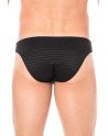 Slip noir rayé opaque et transparent