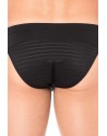 Slip noir rayé opaque et transparent