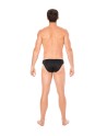 Slip noir rayé opaque et transparent