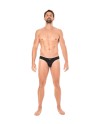 Slip noir rayé opaque et transparent