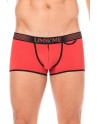 Mini-Pants rouge échancré avec zip 
