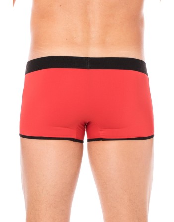 Mini-Pants rouge échancré avec zip 