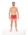 Mini-Pants rouge échancré avec zip 